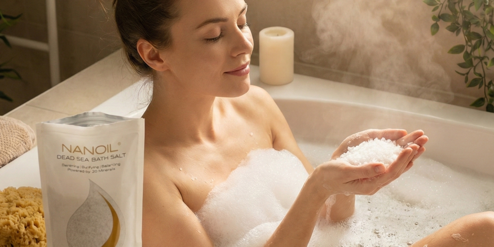 Gjenoppdag din huds naturlige balanse med badesalt fra Dødehavet fra Nanoil